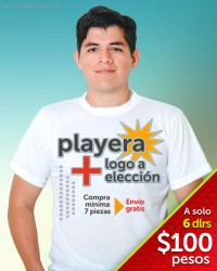 Playera económica cuello redondo Caballero